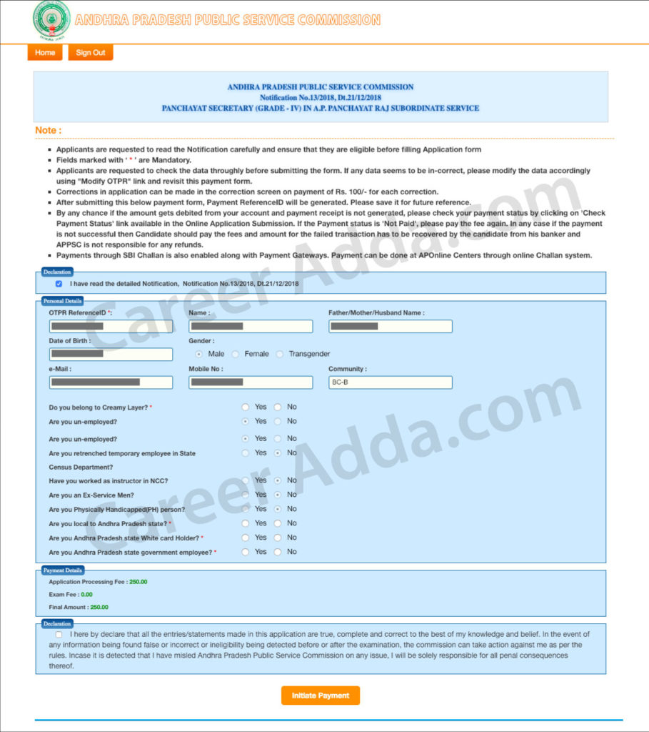 appsc group 3 application form
