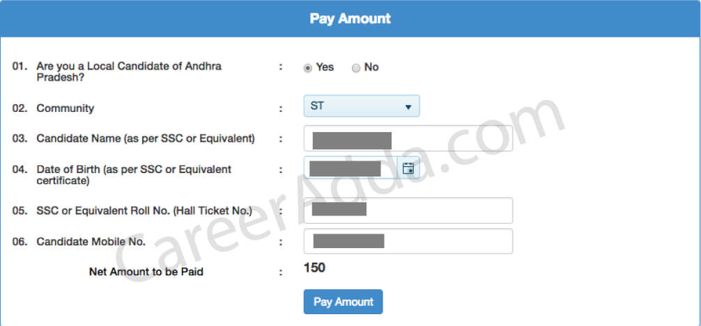 AP Constable Payment Fee